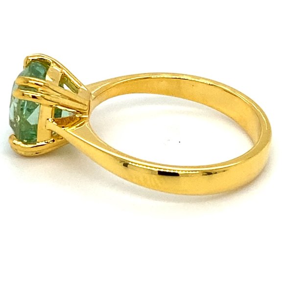 Mint Green Tourmaline 4.30ct Solid 14K Gold Ring - Picture 5 of 6